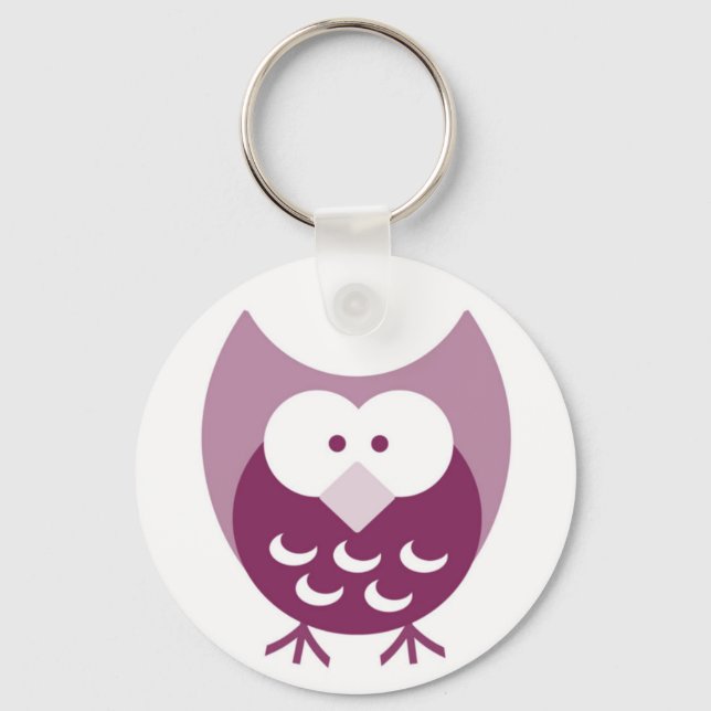 Llavero Cadena de claves Cute Purple Hootie (Anverso)