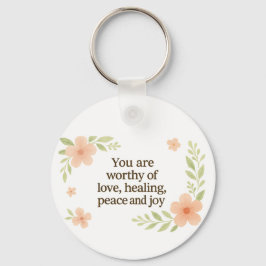 Llavero Cadena de claves de afirmación "Eres digno"