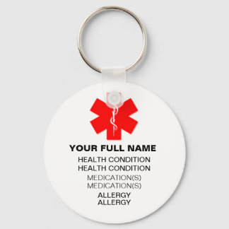 Llavero Cadena de claves de alerta de Medi-Alert