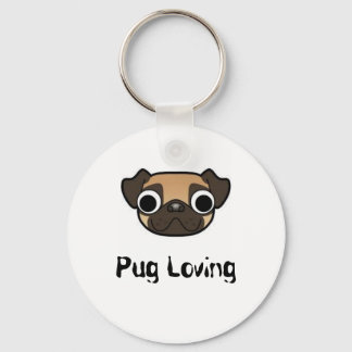 Llavero Cadena de claves de amor de Pug