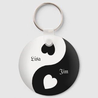 Llavero Cadena de claves de amor Yin Yang personalizada