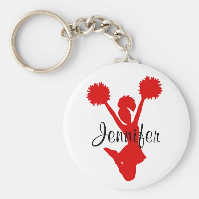 Llavero Cadena de claves de animador rojo personalizado (Frente)