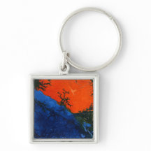Cadena de claves de arte abstracta