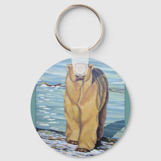 Llavero Cadena de claves de arte del oso polar con regalos