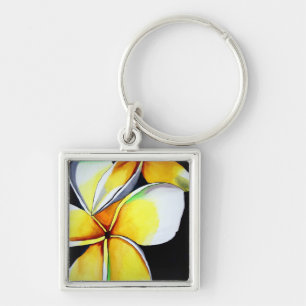 Llavero Cadena de claves de arte floral de Frangipani