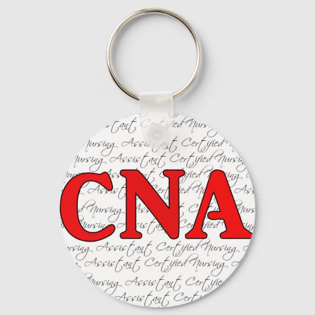 Llavero Cadena de claves de asistente de enfermería certif (Anverso)