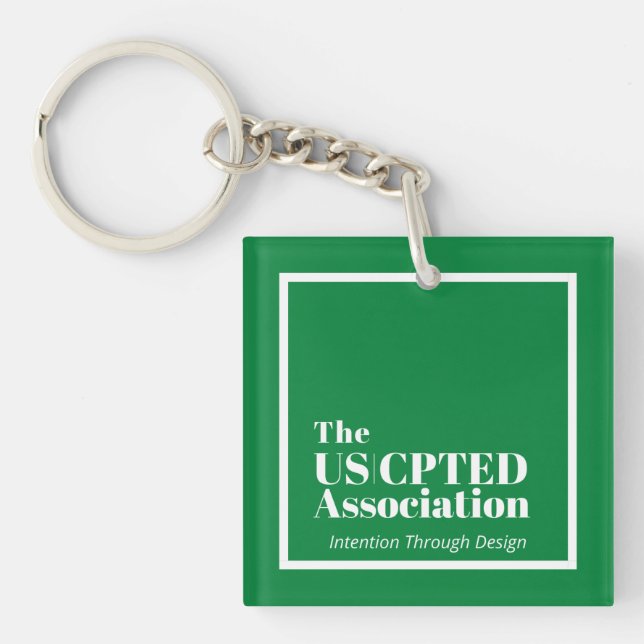 Llavero Cadena de claves de asociación CPTED de Estados Un (Frente)