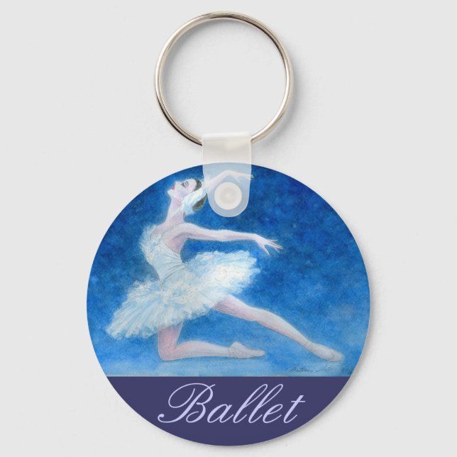 Llavero Cadena de claves de ballet del lago Swan (Anverso)