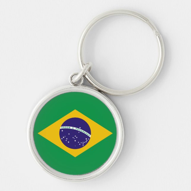 Llavero Cadena de claves de bandera de Brasil (Frente)