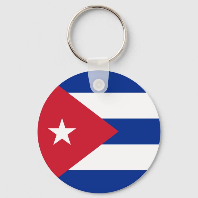 Llavero Cadena de claves de Bandera de Cuba (Anverso)
