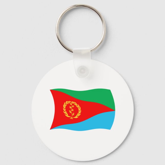 Llavero Cadena de claves de bandera de Eritrea (Anverso)