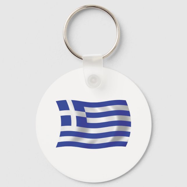 Llavero Cadena de claves de bandera de Grecia (Anverso)