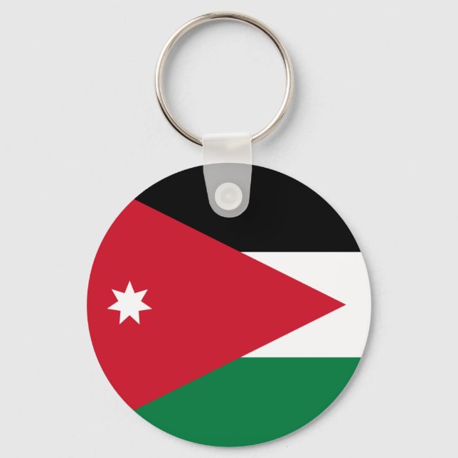Llavero Cadena de claves de bandera de Jordania (Anverso)