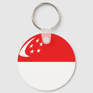 Llavero Cadena de claves de bandera de la pesca de Singapu