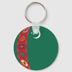 Llavero Cadena de claves de bandera de la pesca de Turkmen
