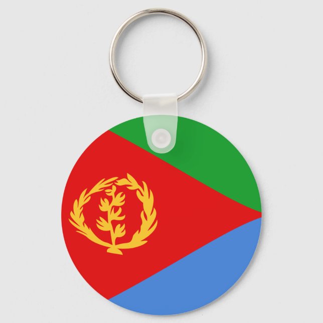 Llavero Cadena de claves de bandera de pesca de Eritrea (Anverso)