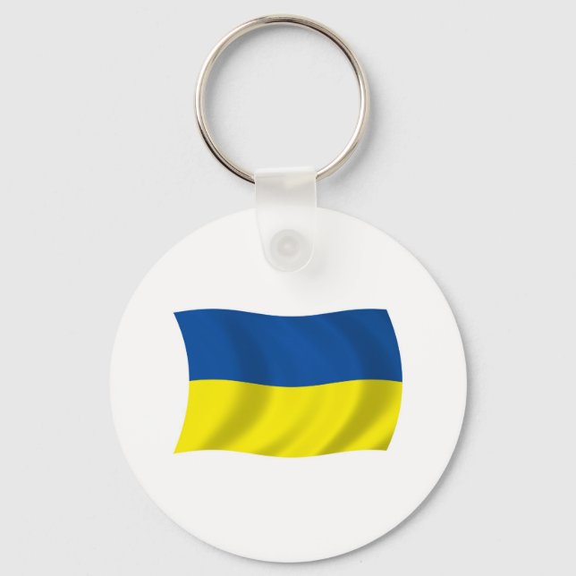 Llavero Cadena de claves de bandera de Ucrania (Anverso)