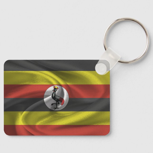 Llavero Cadena de claves de bandera de Uganda (Anverso)