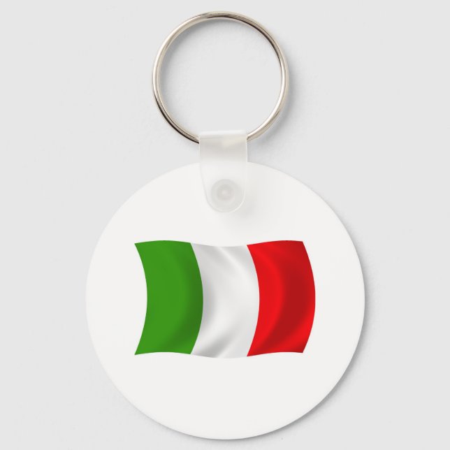 Llavero Cadena de claves de bandera italiana (Anverso)