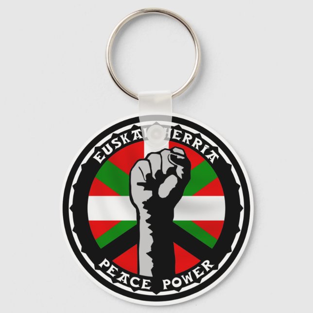 Llavero cadena de claves de basque de poder de paz (Anverso)