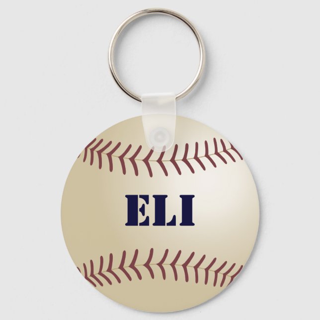Llavero Cadena de claves de béisbol Eli por 369MyName (Anverso)
