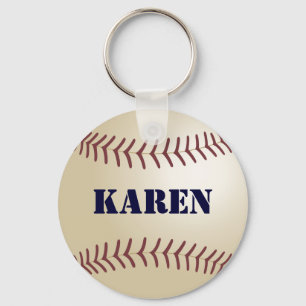 Llavero Cadena de claves de béisbol Karen por 369MyName