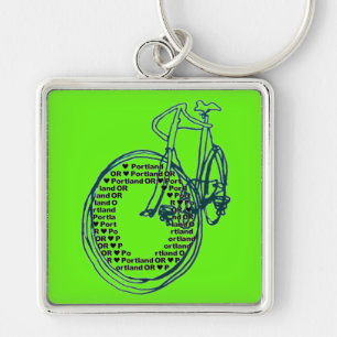 Llavero Cadena de claves de bicicleta de Love Heart Portla