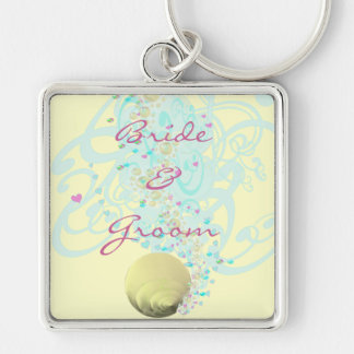 Llavero Cadena de claves de Boda de playa con Shell y Swir