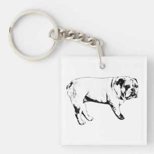 Llavero Cadena de claves de Bulldog de esquema