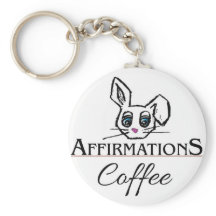 Cadena de claves de café de Affirmations