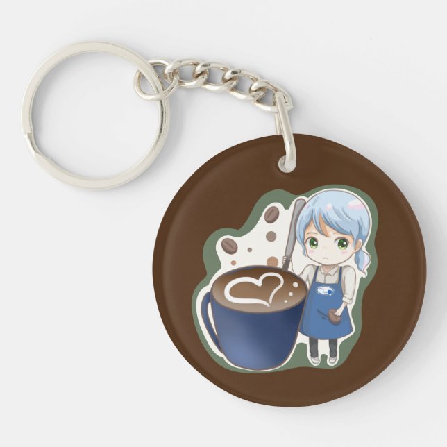 Llavero cadena de claves de café komugisui (Frente)