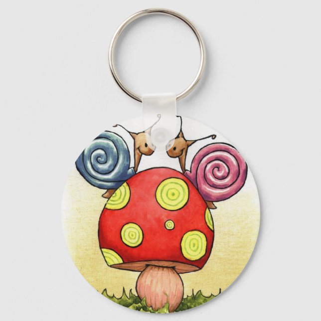 Llavero cadena de claves de caracoles de amor (Anverso)