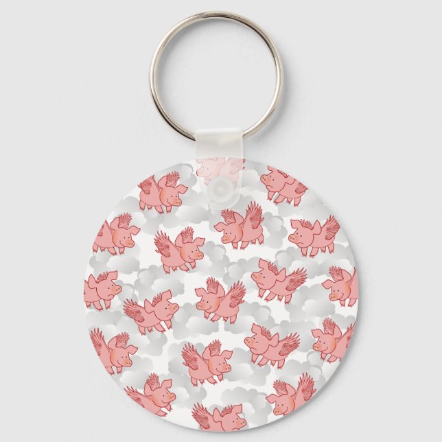 Llavero Cadena de claves de cerdos voladores (Anverso)