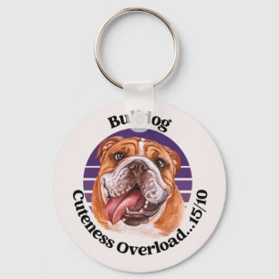Llavero cadena de claves de citas divertidas de bulldog