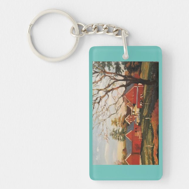 Llavero Cadena de claves de clúster Red Barn (Frente)