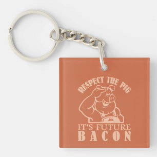 Llavero cadena de claves de color PIG TO BACON personaliza