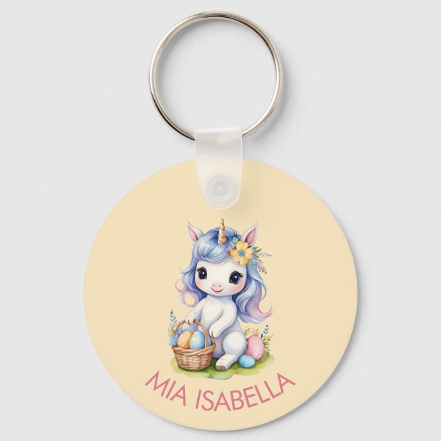Llavero Cadena de claves de Cuta Easter Unicorn (Anverso)