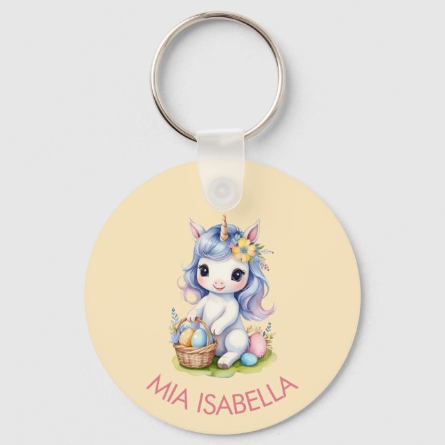 Llavero Cadena de claves de Cuta Easter Unicorn (Anverso)