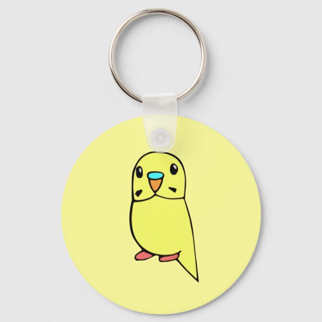 Llavero Cadena de claves de Cute Budgie (Anverso)