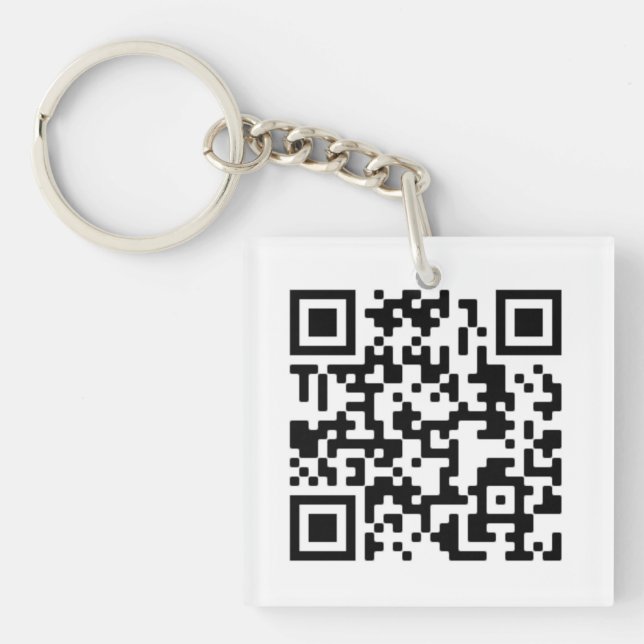 Llavero Cadena de claves de diseño de código QR (Frente)