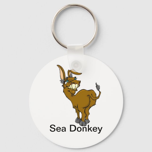 Llavero Cadena de claves de donkey en el mar (Anverso)