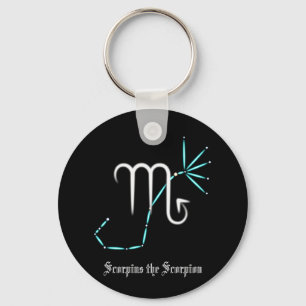 Llavero Cadena de claves de escorpión de constelación zodi