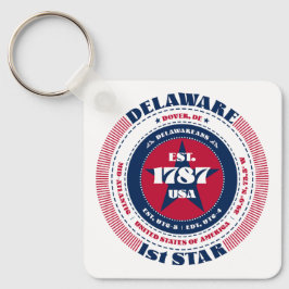 Llavero Cadena de claves de estado Delaware