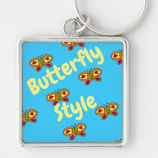 Llavero cadena de claves de estilo mariposa (Frente)
