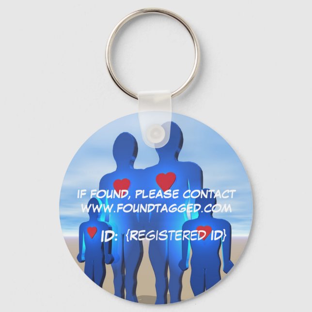 Llavero Cadena de claves de familia segura (Anverso)