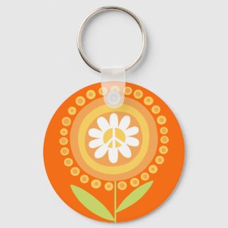 Llavero Cadena de claves de flores de paz