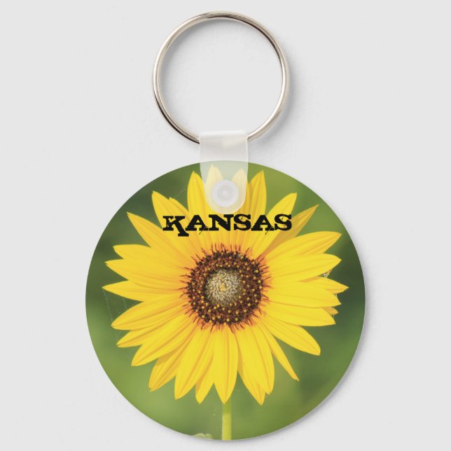 Llavero Cadena de claves de girasol salvaje de Kansas (Anverso)