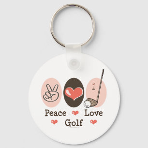 Llavero Cadena de claves de golf Peace Love