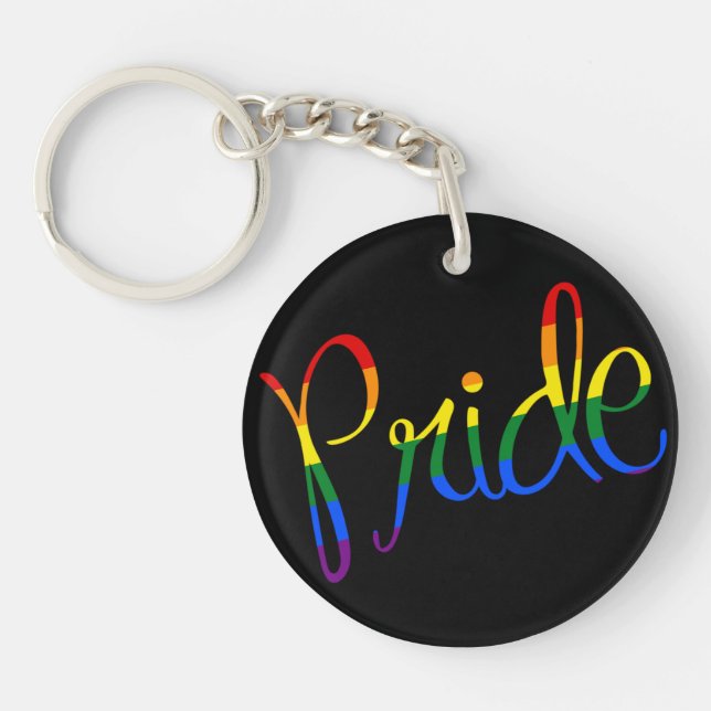 Llavero Cadena de claves de guiones LGBT Gay PRIDE (Frente)