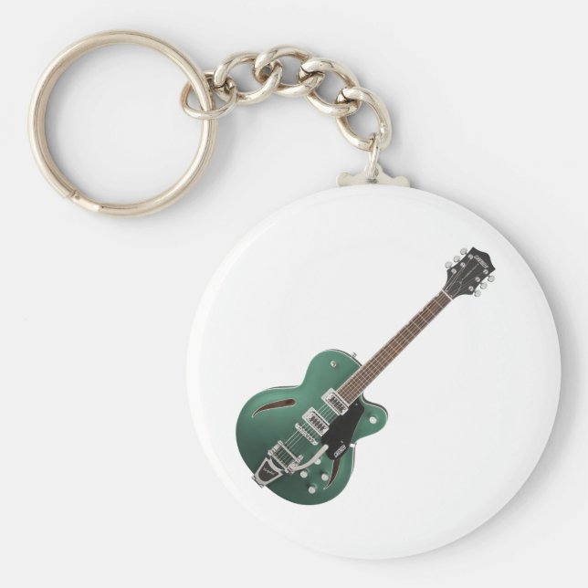 Llavero Cadena de claves de guitarra verde (Frente)